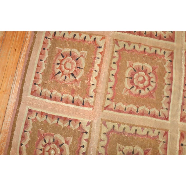 19th Century 18th Century Zabihi Collection French Aubusson - 5'6" x 7'4" For Sale - Image 10 of 12