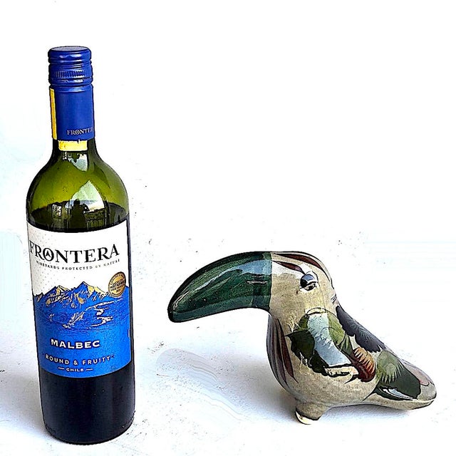1970s 1970s Tonalá Mexico Ceramic Green Toucan Bird Figurine For Sale - Image 5 of 9