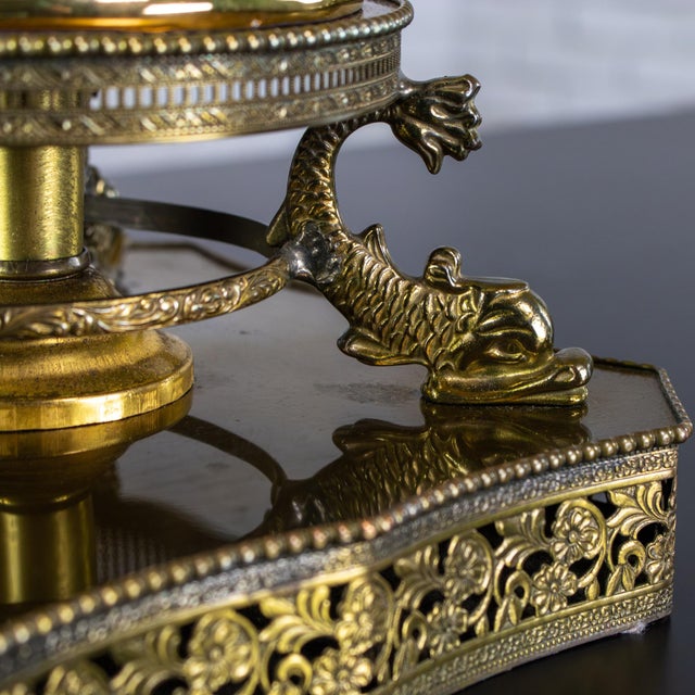 Metal Mid-20th Century Italian Pair of Pierced Majolica Lamps Urn Shaped W/Filigree Bases by Cantagalli Pottery For Sale - Image 7 of 18