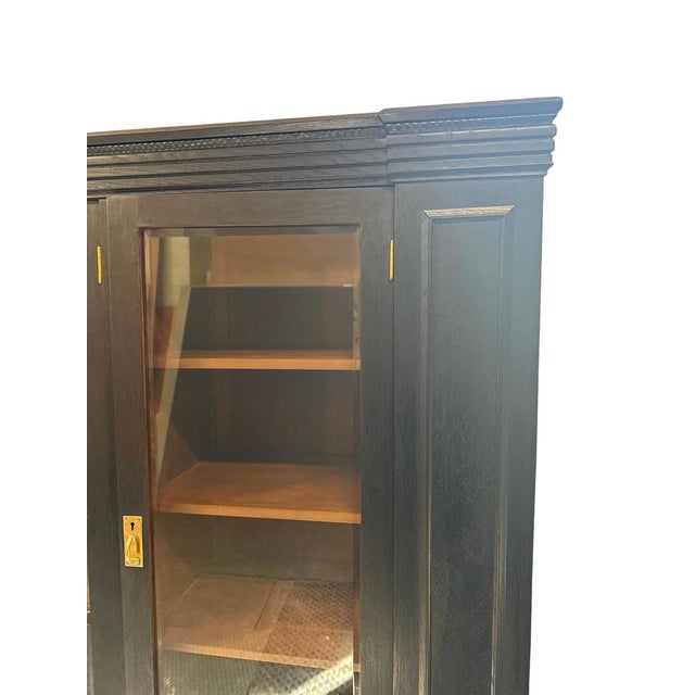 Antique Art Nouveau Bookcase in Oak, 1890s For Sale - Image 5 of 6