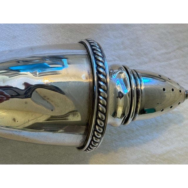 Early 20th Century Antique Tall Georgian Sterling Hirsch Salt & Pepper Shakers For Sale - Image 5 of 6