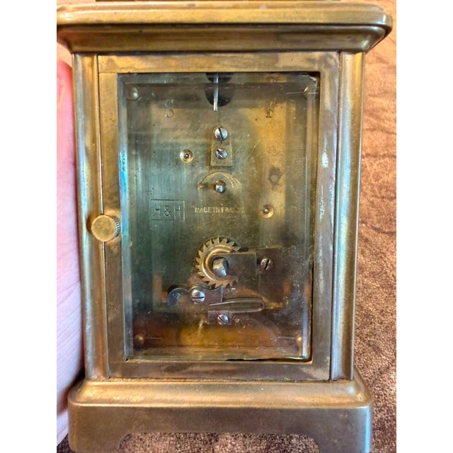 French Late 19th Century Carriage Clock, Brass Case, Circa 1890 For Sale - Image 10 of 16