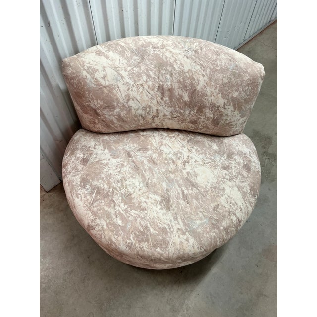 Directional Post Modern Oversized Swivel Chair For Sale - Image 4 of 8