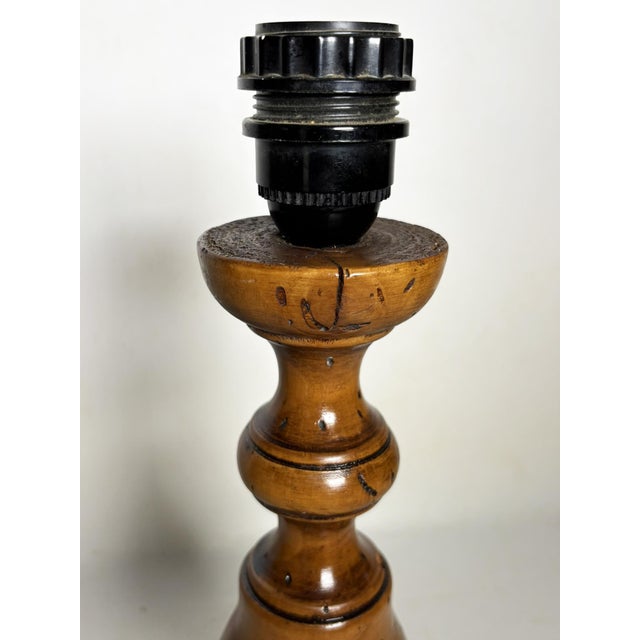 Twisted Wooden Lamp, France, 1970 For Sale - Image 4 of 13