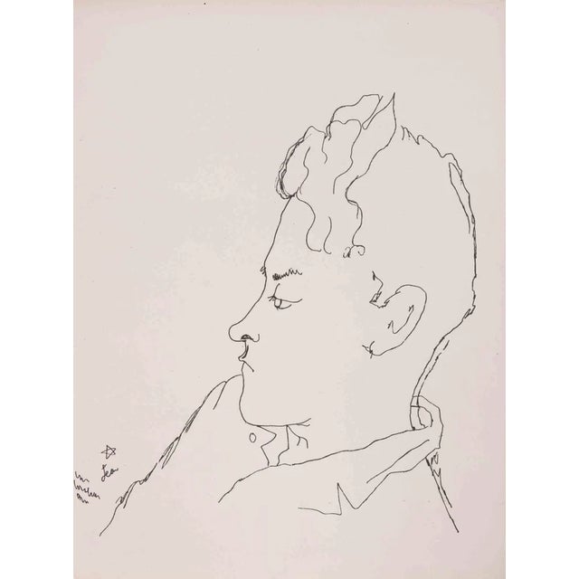 Jean Cocteau, Portrait de Jean Desbordes, Lithograph, 1929 For Sale - Image 4 of 4