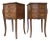 French Marquetry Bedside Tables, Set of 2 For Sale