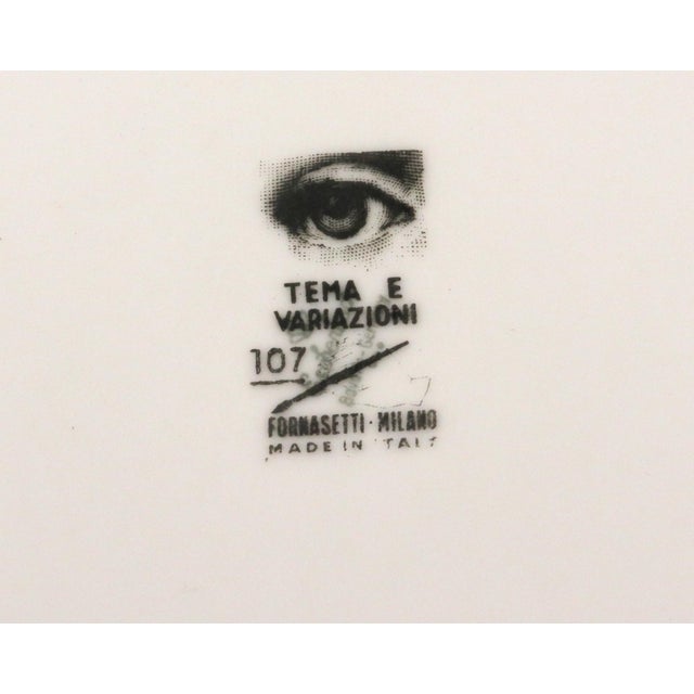 Ceramic Piero Fornasetti Porcelain Themes & Variation Plate, Number 107 For Sale - Image 7 of 10