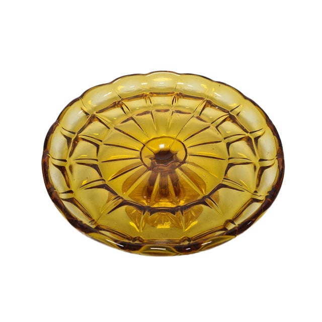 Cake Bowl on Stand from Ząbkowice Glassworks, 1970s For Sale - Image 4 of 18