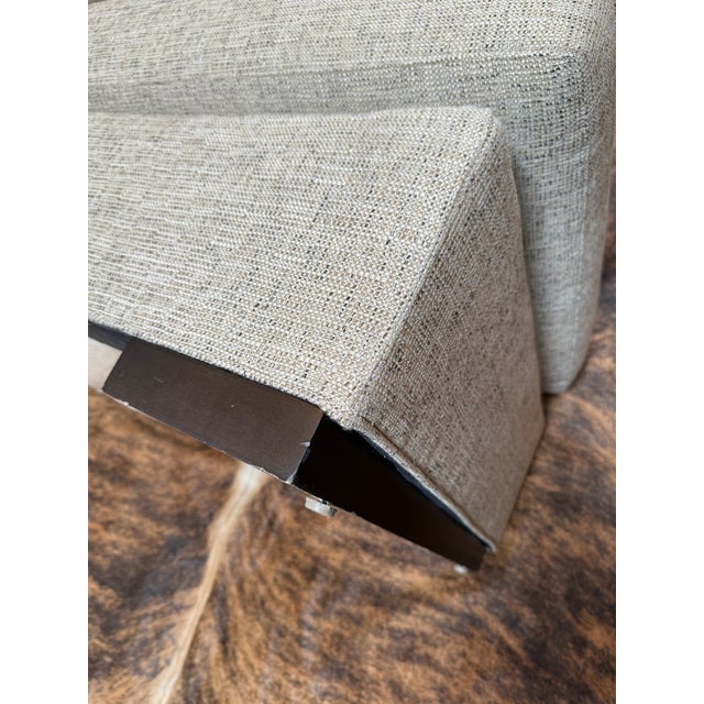 2020s Kravet Furniture Armless Slipper Chair For Sale - Image 5 of 12