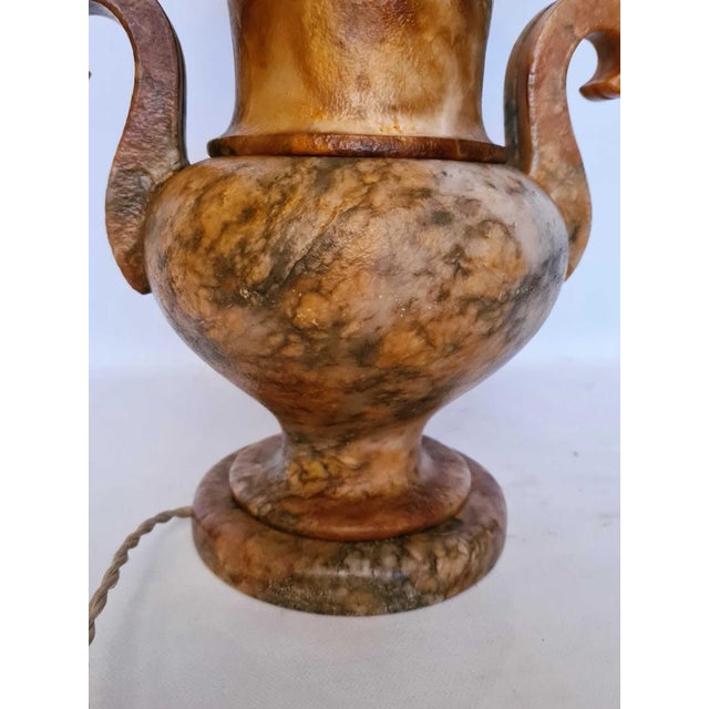 Large Alabaster Medicis Table Lamp, 1930s For Sale - Image 3 of 16