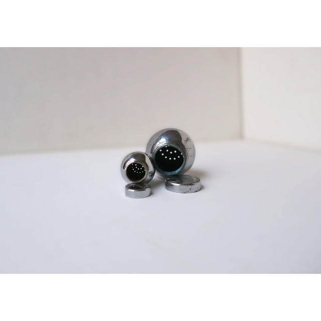 Silver Salt and Pepper Shakers, Modern, Russel Wright for Chase, 1935 For Sale - Image 8 of 12