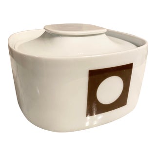 Block (Langenthal) “Circle in the Square” Lidded Sugar Dish (Switzerland) For Sale