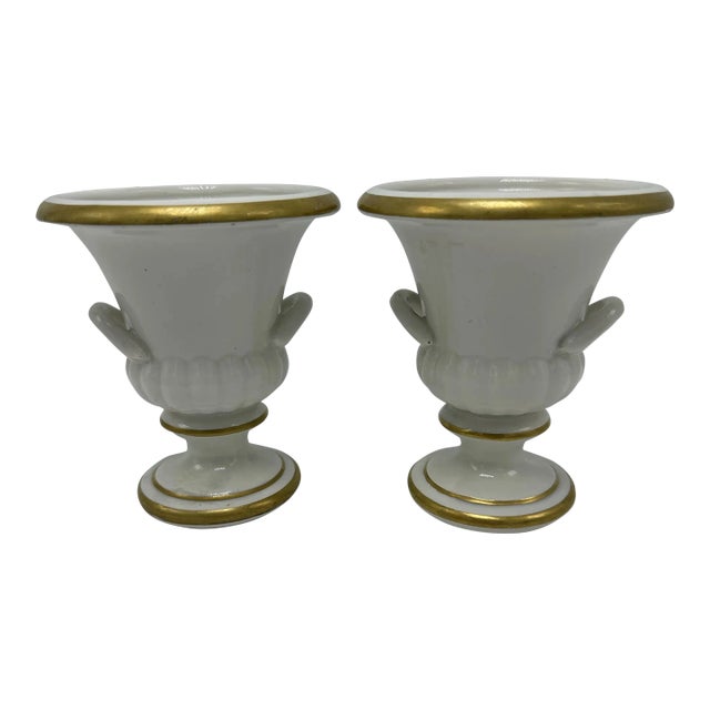 Pair of Mottehedeh Urns, Made in Italy For Sale