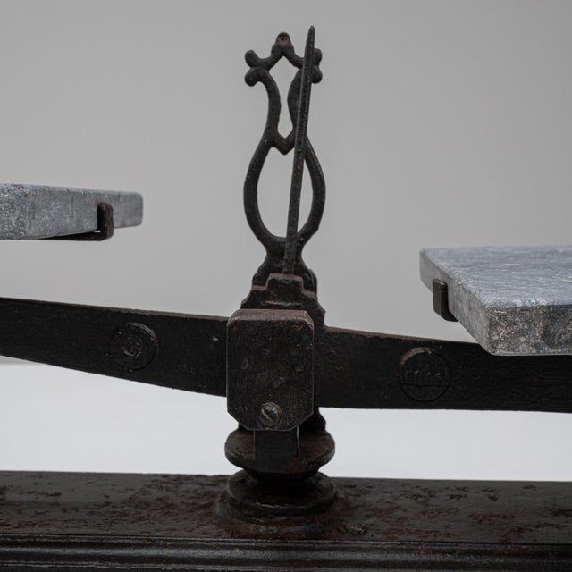 19th Century French Iron & Marble Scale For Sale - Image 13 of 18