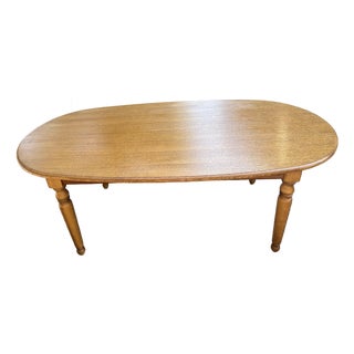 Vintage French Country Oval Dining Table For Sale