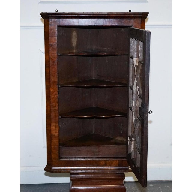 Georgian Corner Hanging Display Cabinet For Sale - Image 7 of 18