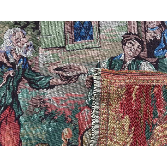 Vintage Aubusson Style Jacquard Tapestry For Sale - Image 8 of 9