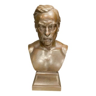Antique Bronze Bust of Louis Pasteur For Sale