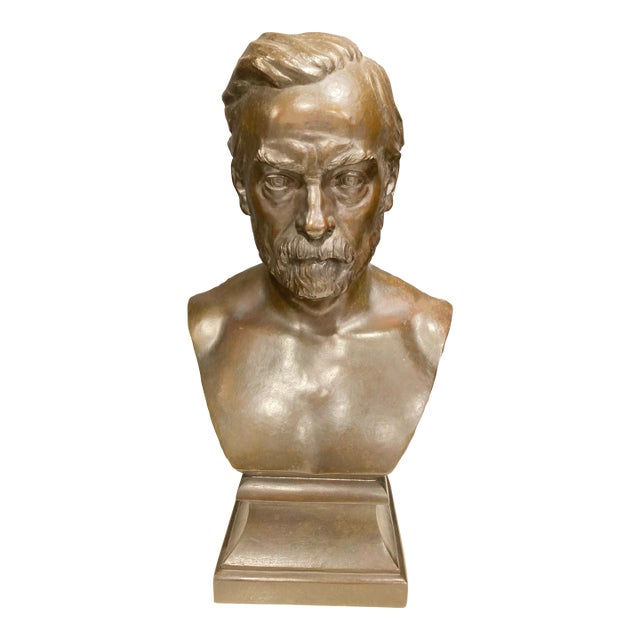 Antique Bronze Bust of Louis Pasteur For Sale