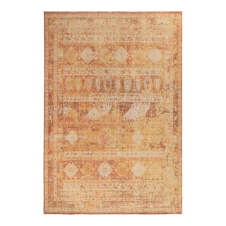Rug & Kilim’s Oversized Distressed Cairo Rug in Burnt Orange, 12x15 For Sale