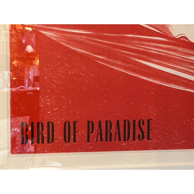 Stylish set of 3 Lowell Nesbitt lithographs of flowers including graphic closeup renderings of a Bird of Paradise, Tulip...