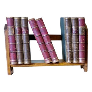 Vintage Book Trough in Oak, 1930 For Sale