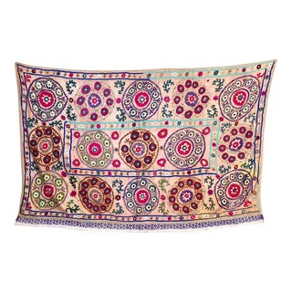 1960s Vintage Suzani Fabric For Sale