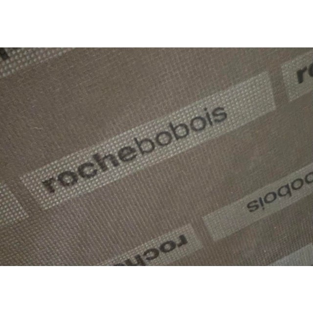 Roche Bobois Gray Leather Bench With Chrome Legs. Modern Luxe Design For Sale In Las Vegas - Image 6 of 6