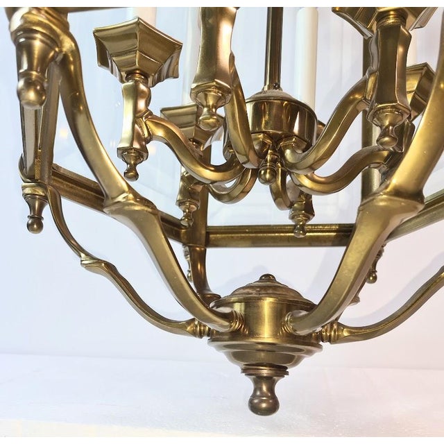 Very Large Old Regency Brass Lantern Early 1900 English For Sale - Image 11 of 14
