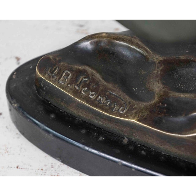 Mid 20th Century J.B. Léonard, Two Seagulls in Flight, Art Deco Bronze Sculpture For Sale - Image 4 of 12