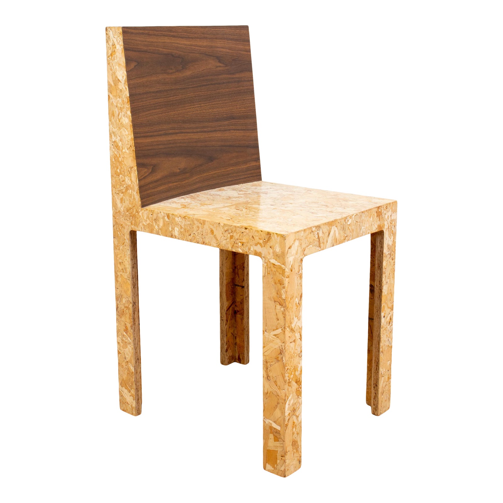 Chris Rucker Contemporary Faux Wood Side Chair Chairish