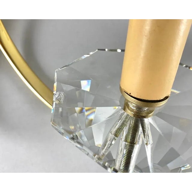 Vintage Wall Lamps in Gilt Brass and Crystal, Set of 2 For Sale - Image 6 of 10