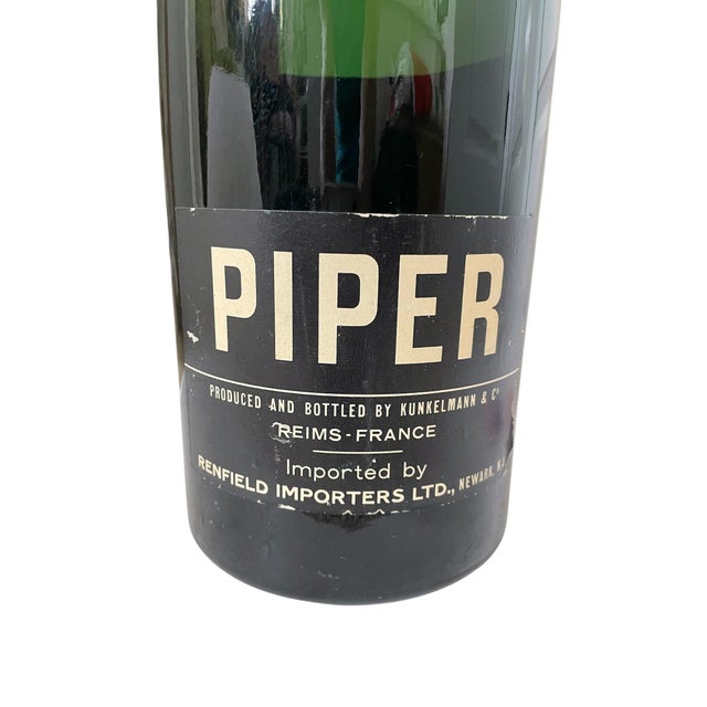 1940s Rare Vintage Piper- Heidsieck Brut Champagne 1949 Jeroboam Sealed Store Display Bottle For Sale - Image 5 of 9