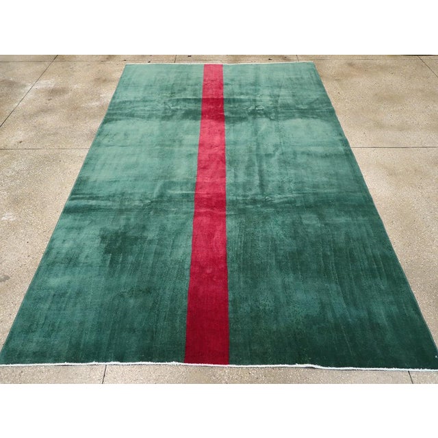 Art Deco Galerie Shabab Collection Mid-20th Century Turkish Anatolian Art Deco Carpet For Sale - Image 3 of 9