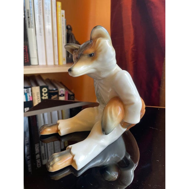 Porcelain Fox, Germany, 1930s For Sale - Image 3 of 7