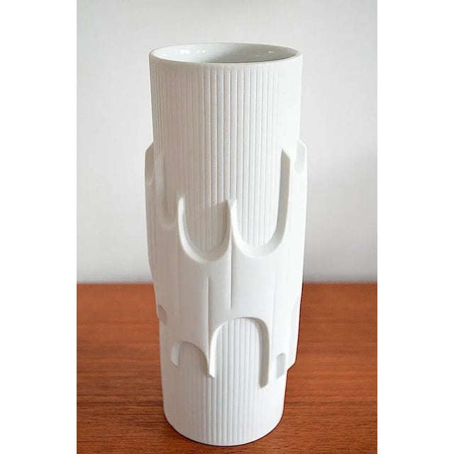 Mid-Century Modern Mid-Century Biscuit Porcelain Floor Vase from Scherzer Porzellan Bavaria For Sale - Image 3 of 6