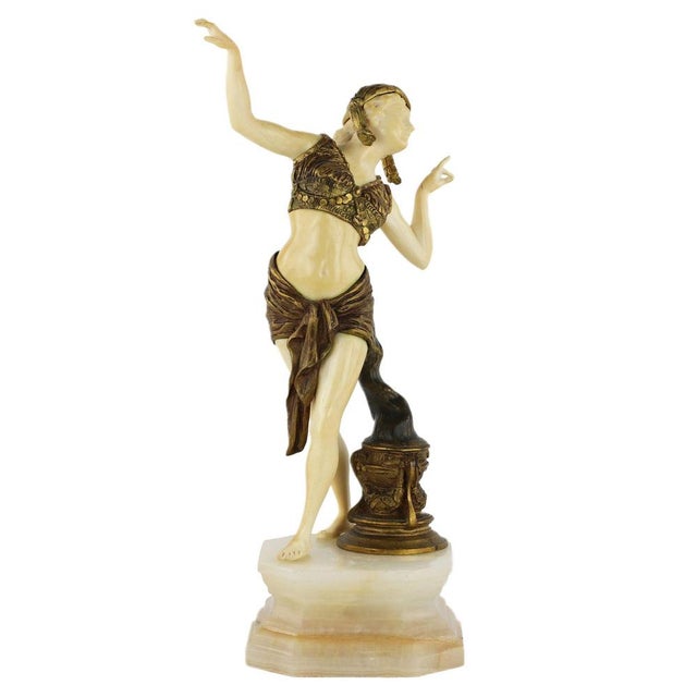 This exquisite figurine of Salammbô, also known as Oriental Dancer, created in the first quarter of the 20th century, is...