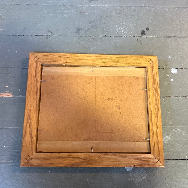 1940’s Original Rustic Moody Modernist Landscape Painting For Sale - Image 4 of 5