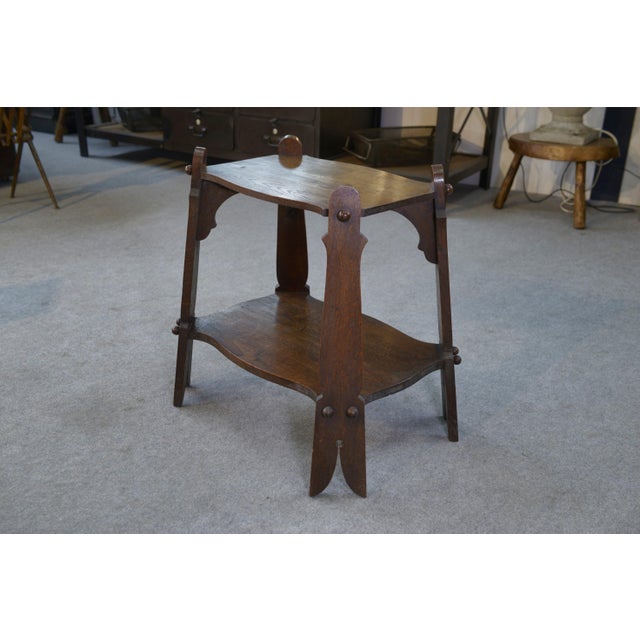 Rustic Side Table in Oak, 1950s For Sale - Image 9 of 13