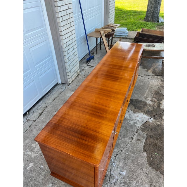 Wood French Mid-Century Modern 1955's Mahogany 5 Door Sideboard For Sale - Image 7 of 12