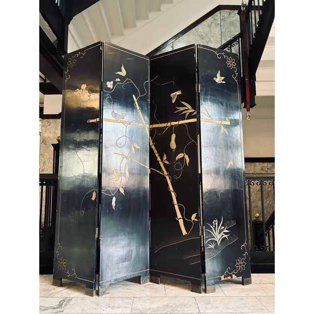Asian Art Deco Screen/ Room Divider For Sale In Los Angeles - Image 6 of 12