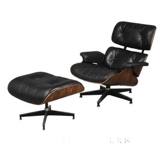 Charles and Ray Eames Herman Miller Rosewood Lounge Chair and Ottoman For Sale