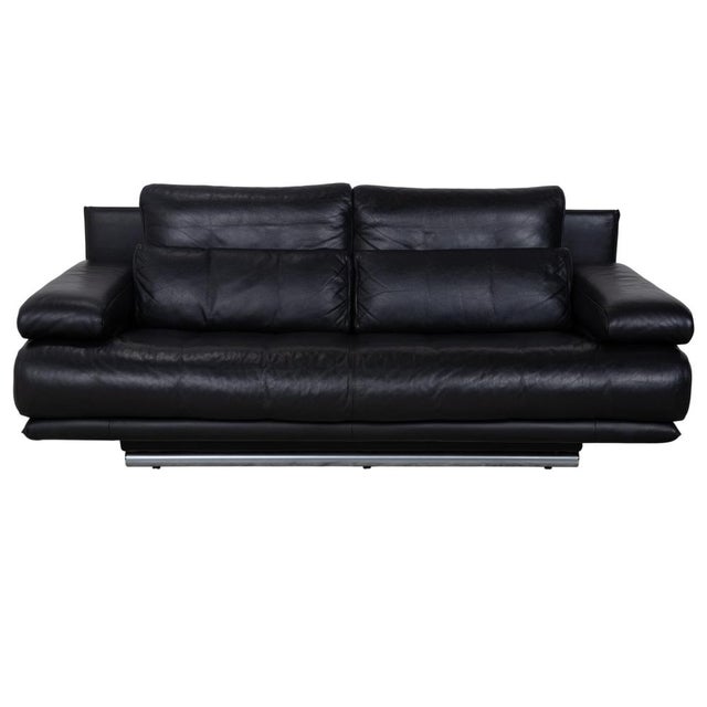Model 6500 2-Seater Sofa in Black Leather from Rolf Benz For Sale - Image 14 of 14