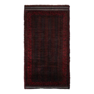 Rug & Kilim’s Baluch Tribal Rug With Deep Red and Blue Geometric Patterns For Sale