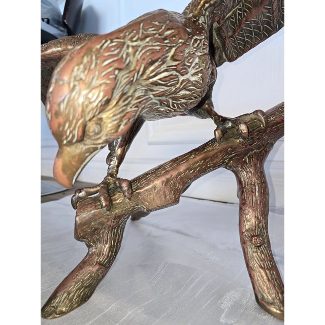 Extra Large Vintage Eagle Sculpture Brass For Sale - Image 9 of 18