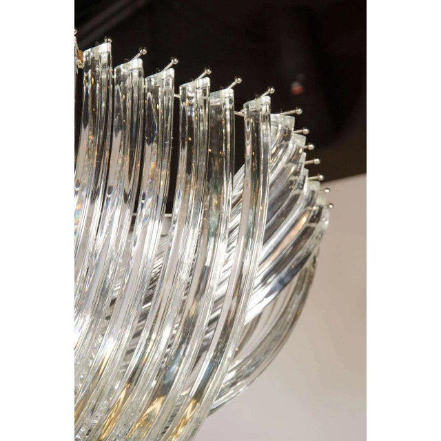 Early 20th Century Large Modernist Murano Glass Ribbon Chandelier For Sale - Image 5 of 7