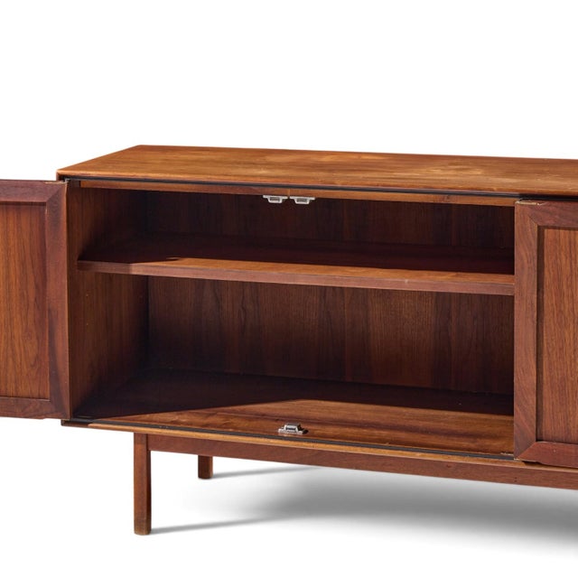 Wood Jack Cartwright for Founders Mid Century Walnut and Cane Credenza For Sale - Image 7 of 10