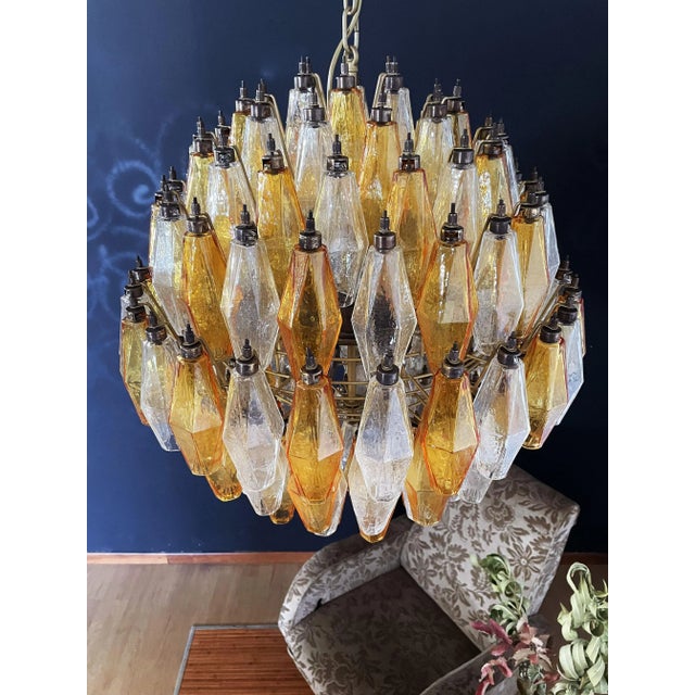 Spherical Murano Glass Chandelier, 1981 For Sale - Image 4 of 18