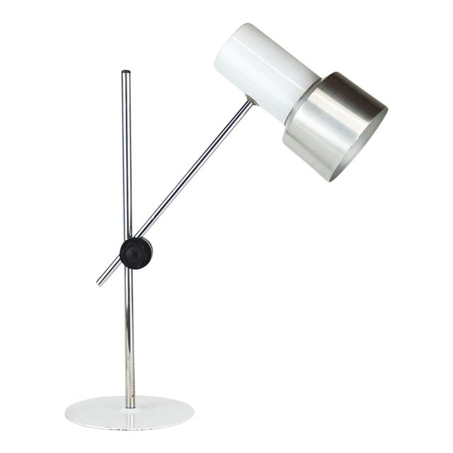 Metal Italian White Aluminium Desk Lamp from Prova, 1960s For Sale - Image 7 of 7