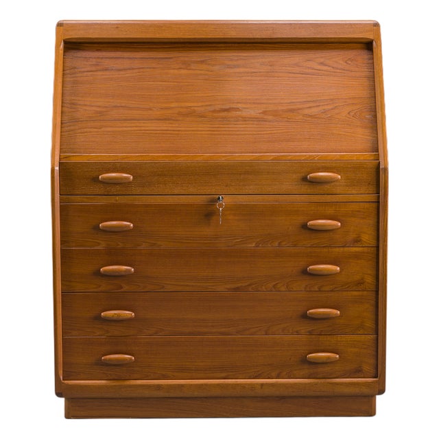 Mid-Century Modern Teak Secretary from Dyrlund, Denmark, 1960s For Sale